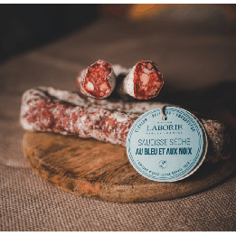 Saucisse sèche au Bleu d’Auvergne et aux noix