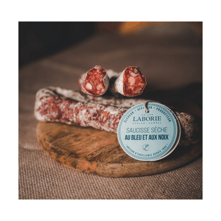 Saucisse sèche au Bleu d’Auvergne et aux noix
